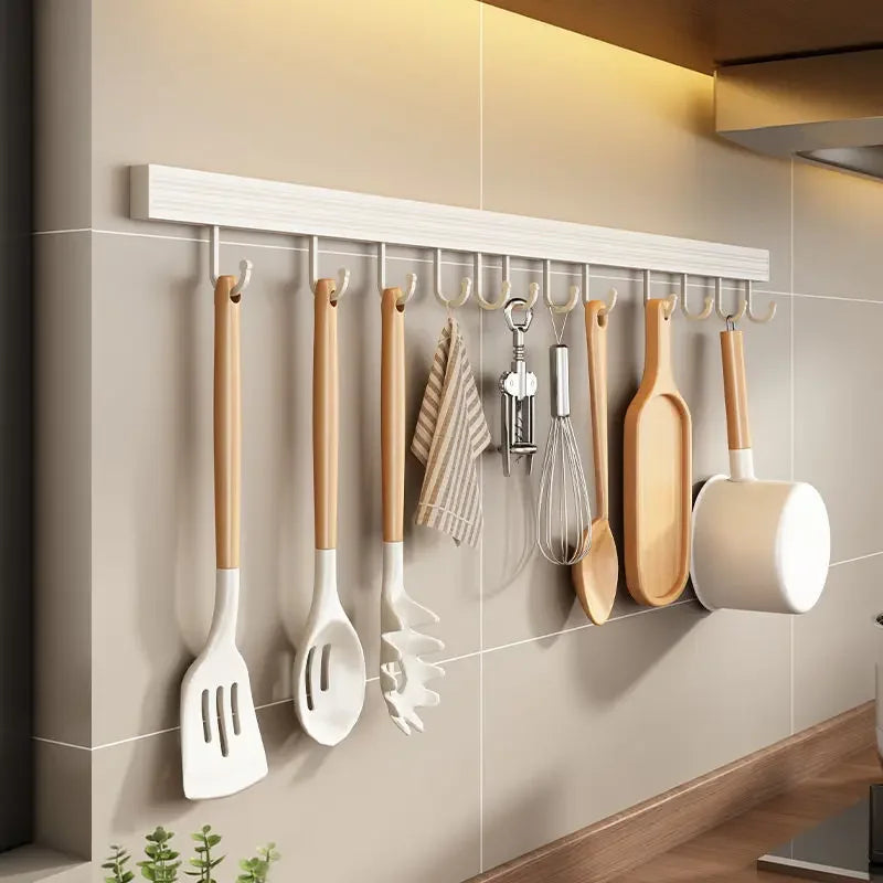 White Wall Hook Rack