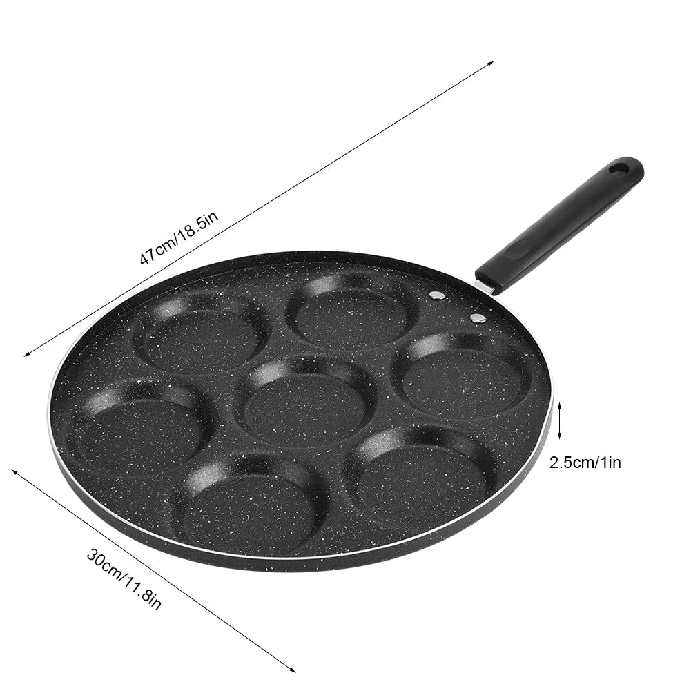 7-Hole Nonstick Frying Pan