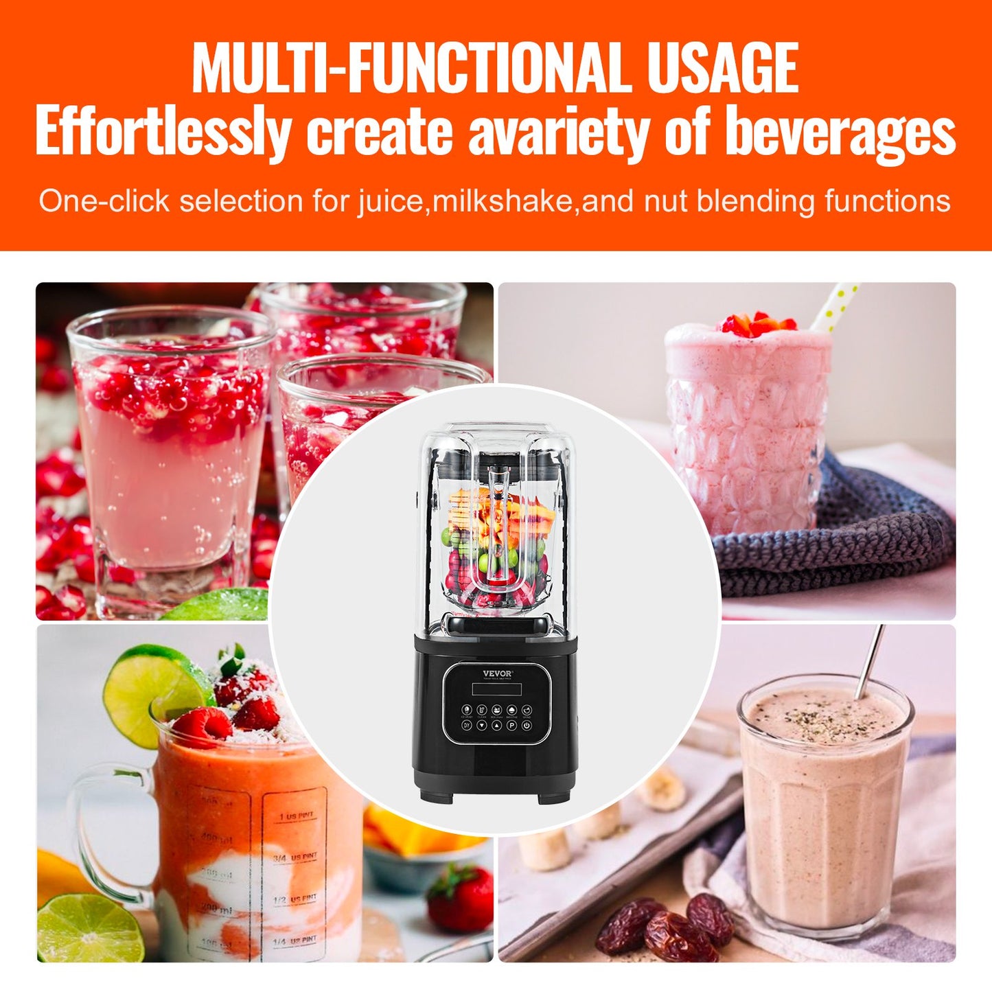 2L Commercial Smoothie Blender